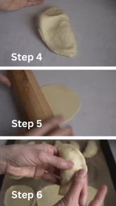 Cooking the empanadas.